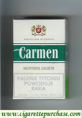 Carmen Menthol Lights cigarettes American Blended